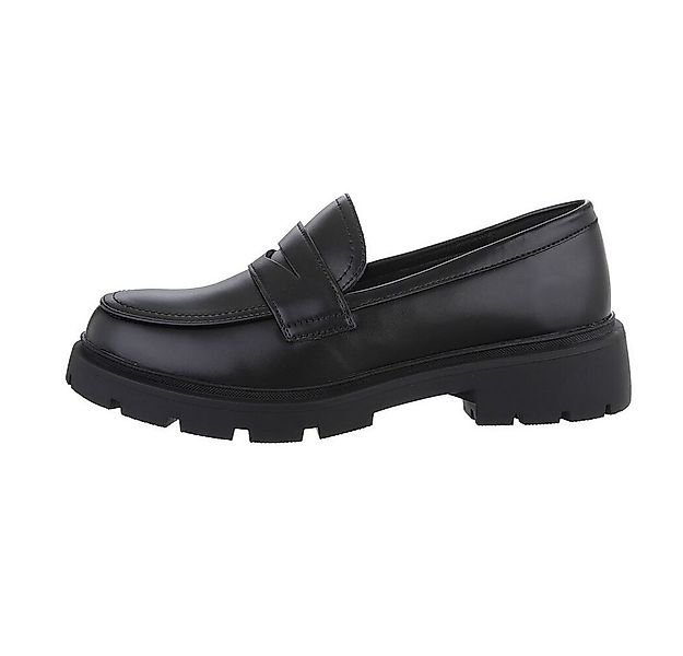 Ital-Design Damen Mokassins Freizeit Slipper (85960545) Blockabsatz Mokassi günstig online kaufen