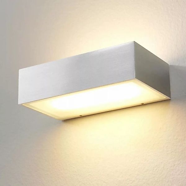 famlights | LED Wandleuchte Eindhoven Aluminium in Silber 2x 720lm 182 mm günstig online kaufen