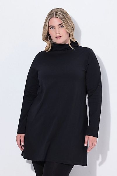 Ulla Popken Longshirt Longshirt A-Linie Stehkragen Langarm Taschen günstig online kaufen