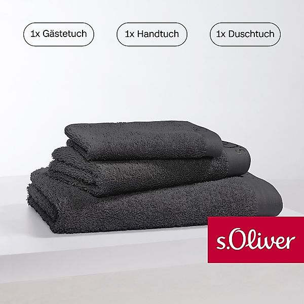 s.Oliver Handtuch Set »s. Oliver, besonders weich und saugfähig«, (Set, 3 S günstig online kaufen