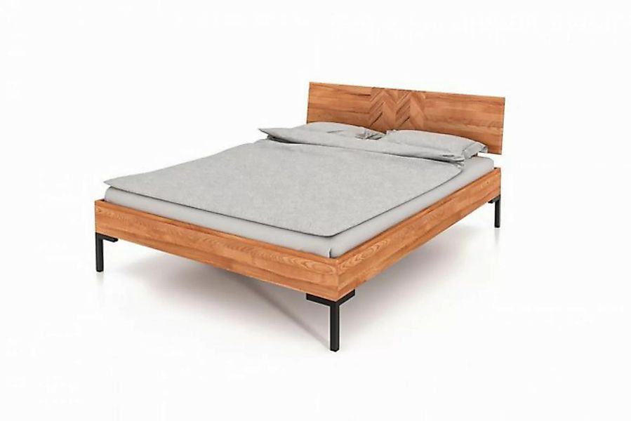 Natur24 Einzelbett Bett Seiba 2 Sonderlänge 100x210 Kernbuche Holzkopfteil günstig online kaufen