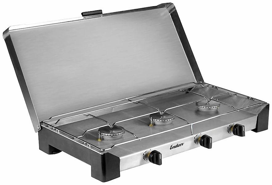 Enders Gaskocher "Brisbane 3 Z" Edelstahl 59 cmx32 cm BxLxH: 59x32x9 cm, 3 günstig online kaufen