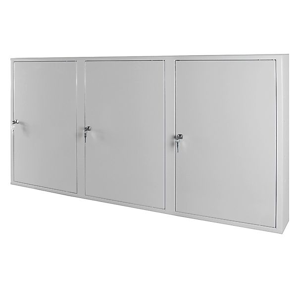 PROREGAL Werkzeugwandschrank mit 3 Türen 4 Fachboden HxBxT 75 x 150 x 20 cm günstig online kaufen