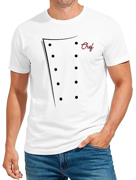 MoonWorks Print-Shirt Herren T-Shirt Koch Kochjacke Kostümshirt Fasching Ka günstig online kaufen