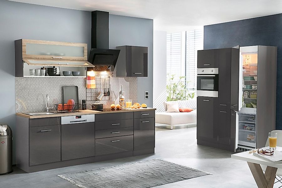 KOCHSTATION Küchenzeile »KS-Utah« ohne E-Geräte, Breite 390 cm günstig online kaufen