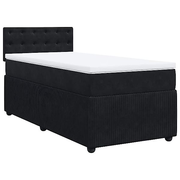 vidaXL Bett Boxspringbett mit Matratze Schwarz günstig online kaufen