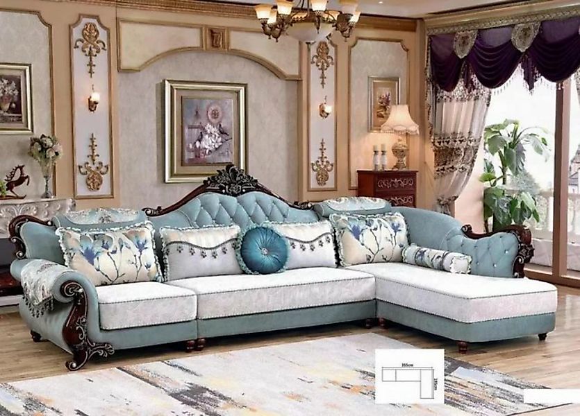 JVmoebel Ecksofa Klassische L-Form Chesterfield Couch Luxus Sofa Polster Wo günstig online kaufen