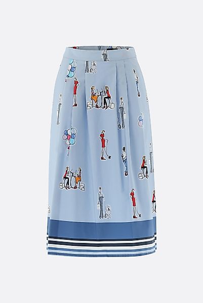 Rock aus Baumwolle mit Druck günstig online kaufen