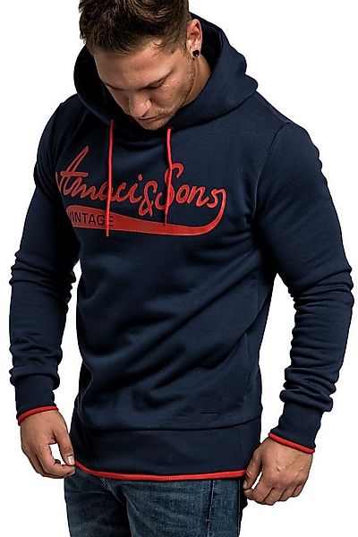 Amaci&Sons Kapuzenpullover MENIFEE Kapuzenpullover Herren Basic Kontrast Sw günstig online kaufen