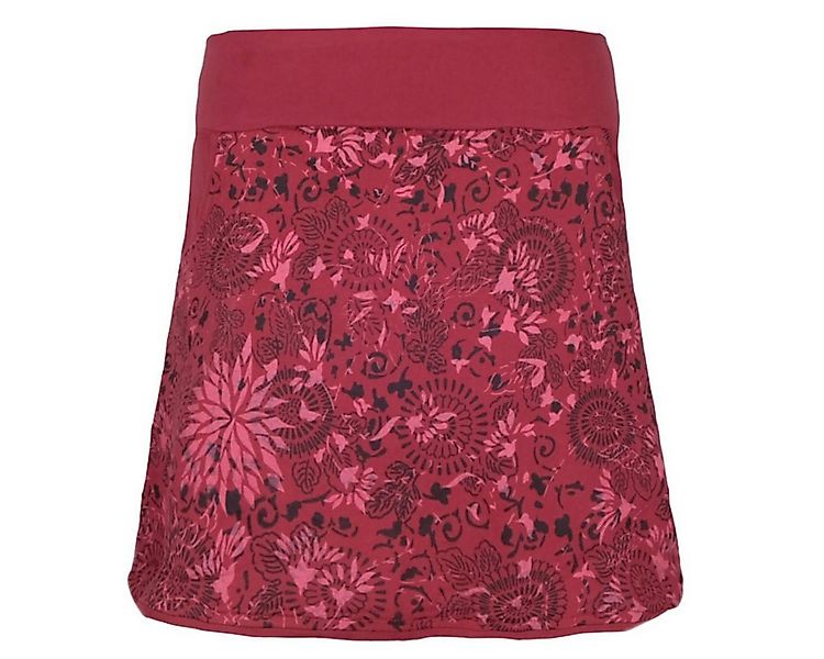 Vishes Jerseyrock Baumwoll-Rock, 70er 80er Jahre Retro Mandala Blumen Muste günstig online kaufen