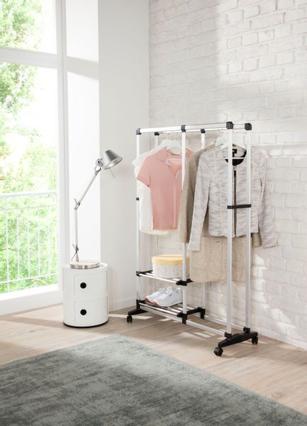 Ruco Kleiderständer, Aluminium/Kunststoff, mit Rollen günstig online kaufen