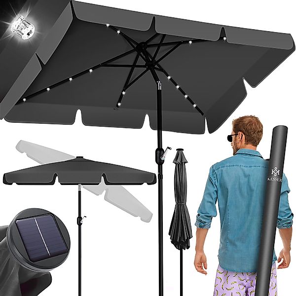 KESSER Sonnenschirm, Sonnenschirm Balkonschirm LED Solar günstig online kaufen