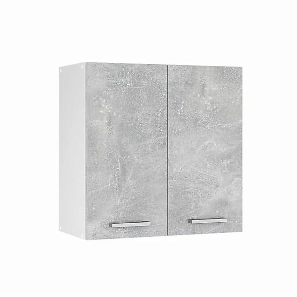 Vicco Schranksystem R-Line, Beton/Weiß, 60 cm mit Türen günstig online kaufen