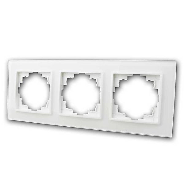 McPower FLAIR Glasrahmen 3-Fach Weiß Rahmen aus Glas günstig online kaufen