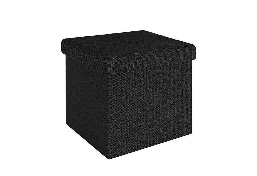 Intirilife Sitzhocker (Sitzwürfel mit Stauraum 30x30x30 cm in PIANO SCHWARZ günstig online kaufen