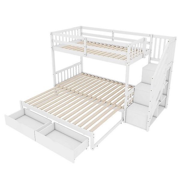 Gotagee Etagenbett Jugendbett Einzelbett Kinderbett mit Ausziehbett Zwei Sc günstig online kaufen