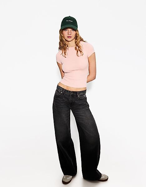 Bershka T-Shirt Rundausschnitt Damen 10-12 Rosa günstig online kaufen