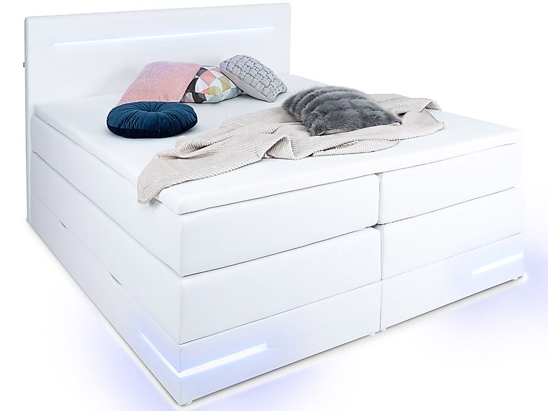 wonello Boxspringbett Daytona, mit LED Beleuchtung günstig online kaufen