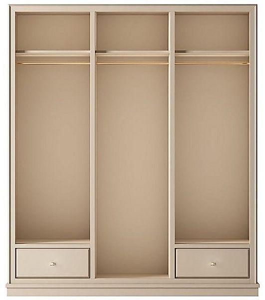 Casa Padrino Kleiderschrank Casa Padrino Luxus Kleiderschrank Beige 200 x 6 günstig online kaufen