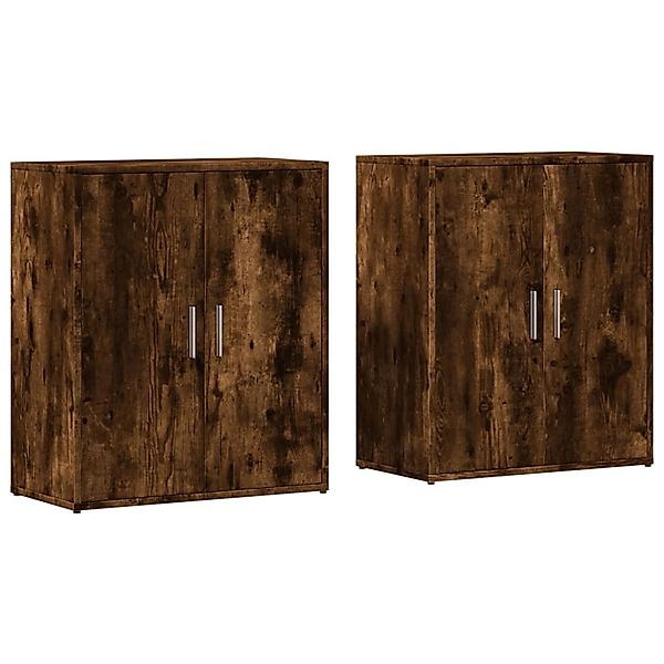 vidaXL Sideboards 2 Stk Räuchereiche 60x31x70 cm Holzwerkstoff 3276543 günstig online kaufen