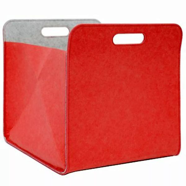 Dune Design® Aufbewahrungsbox Cube Filz Rot 33x38x33cm rot günstig online kaufen