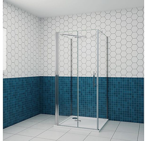 duschspa Komplettdusche 6mm 185cm Nano Glas U-Form Duschkabine Scharniertür günstig online kaufen