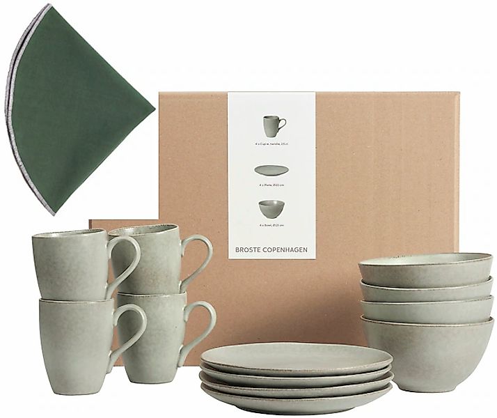 Broste Copenhagen Frühstücks-Geschirrset »Nordic Marsh, inklusive Serviette günstig online kaufen