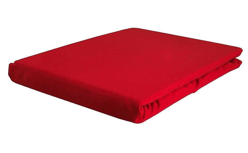 Bettlaken BELLDORE, Jersey, Rot, uni, 90 günstig online kaufen