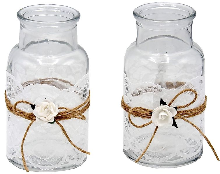 ZauberDeko Tischvase 2 Vasen Hochzeit Vintage günstig online kaufen