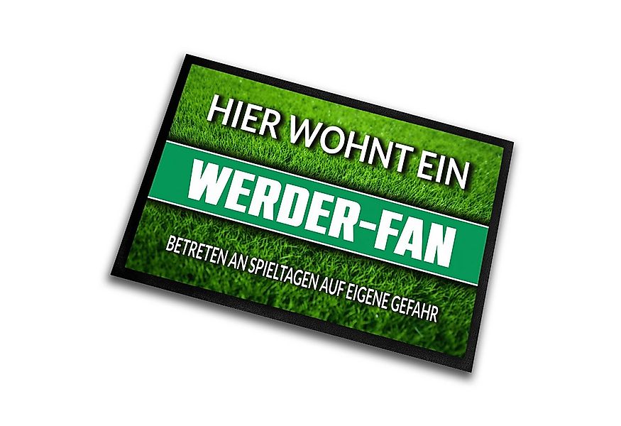 Herzbotschaft Fußmatte Hier wohnt ein Werder Fan - Betreten an Spieltagen a günstig online kaufen