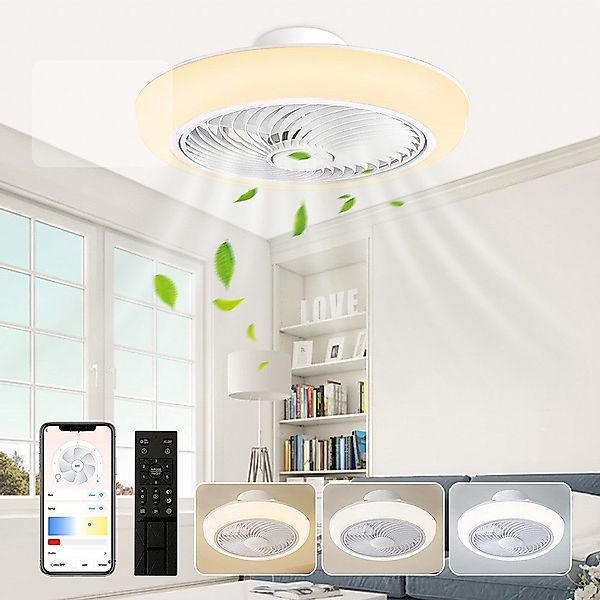 LMaxhome Deckenventilator mit Beleuchtung LED Deckenleuchte günstig online kaufen