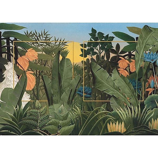 Komar Vliestapete Rousseau Remix 350 cm x 250 cm Grün günstig online kaufen