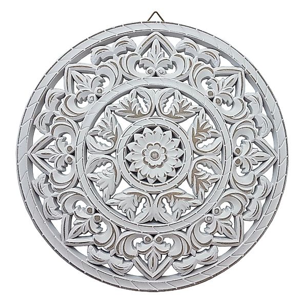 Meinposten Wanddekoobjekt Wandornament weiß shabby Ornament günstig online kaufen