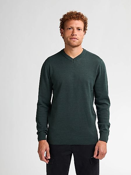 Petrol Industries V-Ausschnitt-Pullover "V-Neck Basi", Materialmix mit Baum günstig online kaufen