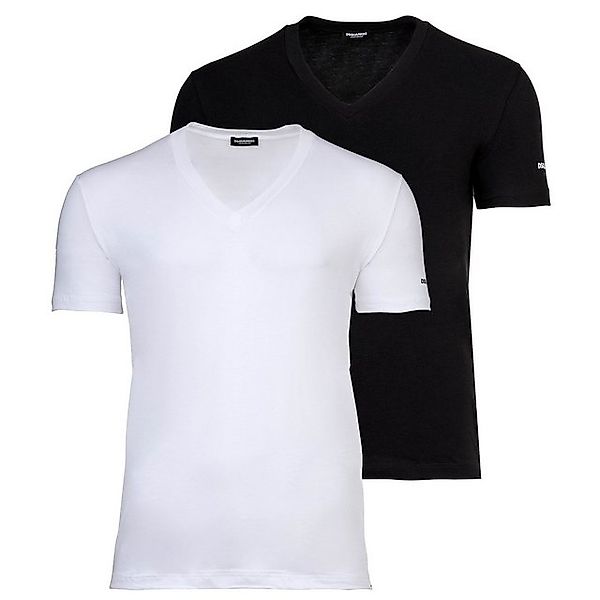 Dsquared2 T-Shirt Herren T-Shirts, 2er Pack - Twin Pack V-Neck (Packung, 2e günstig online kaufen