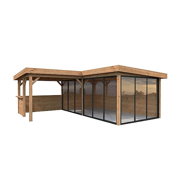 Palmako Pavillon Lenna Set 423 Slide Braun Tauchgrundiert 588 cm x 588 cm F günstig online kaufen