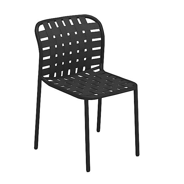 emu - Yard Gartenstuhl - schwarz, grauschwarz/Sitz elastische Gurte grausch günstig online kaufen