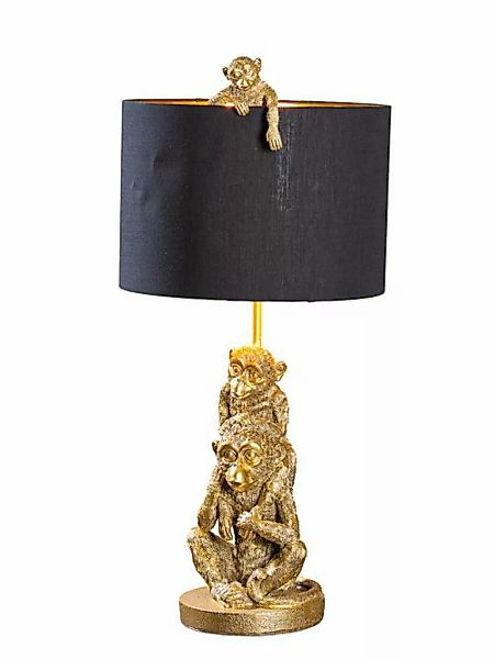 Tischleuchte Design Figur Monkey Gold Schwarz 66 cm hoch günstig online kaufen