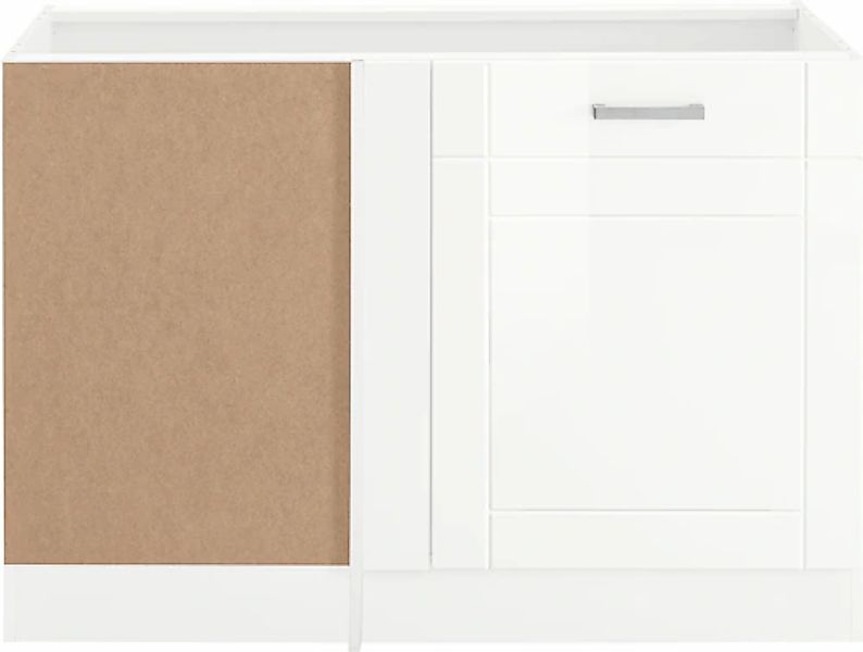 KOCHSTATION Eckunterschrank "KS-Tinnum", 120 cm breit, MDF-Fronten, Metallg günstig online kaufen