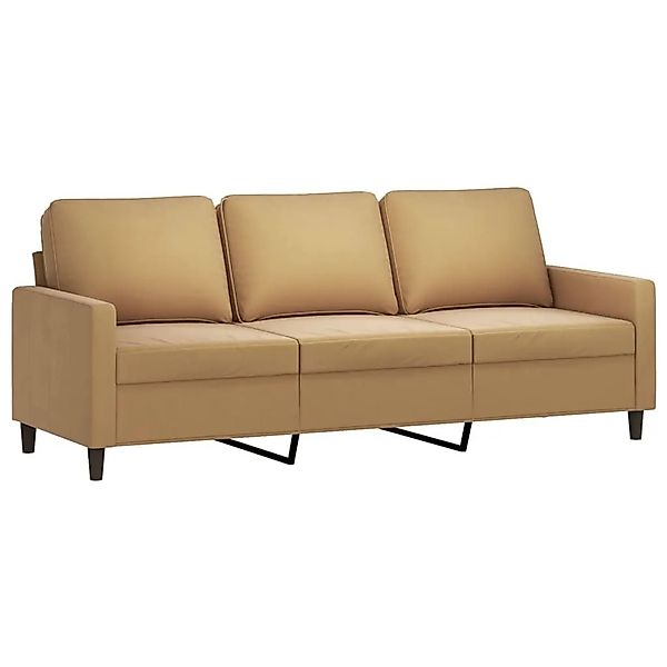 vidaXL 3-Sitzer-Sofa Braun 180 cm Samt 359216 günstig online kaufen