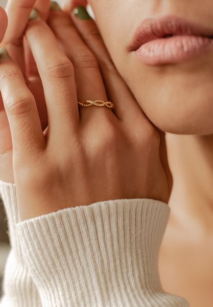 Hey Happiness Fingerring Doppelt Infinity, Damen günstig online kaufen