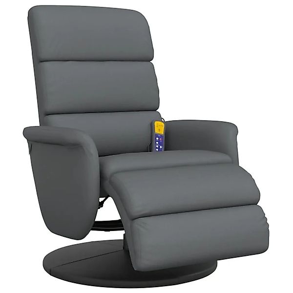 vidaXL Massagesessel mit Fußteil Grau Kunstleder 356727 günstig online kaufen