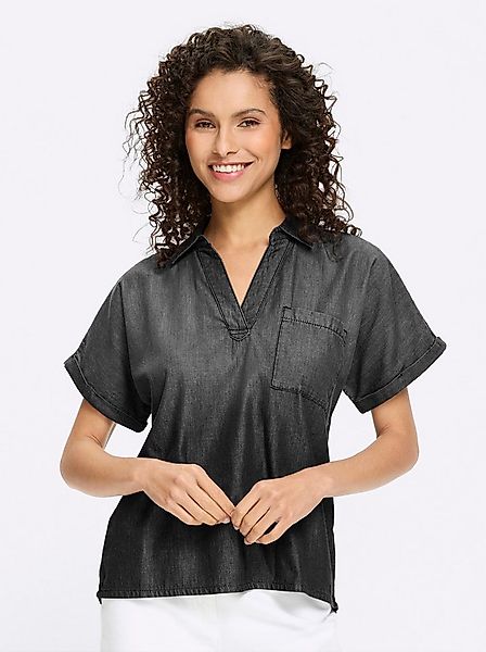 heine Klassische Bluse Jeansbluse Kurzarm günstig online kaufen