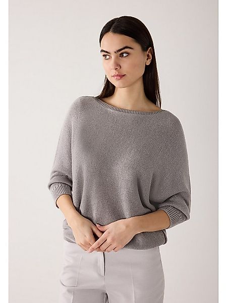 MORE&MORE Rundhalspullover Fledermauspullover mit Glanzeffekt günstig online kaufen