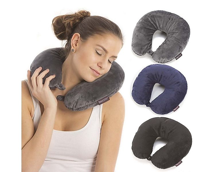 Smoothy Nackenkissen SMOOTHY Reisekissen–Ergonomisches Nackenkissen mit Mic günstig online kaufen