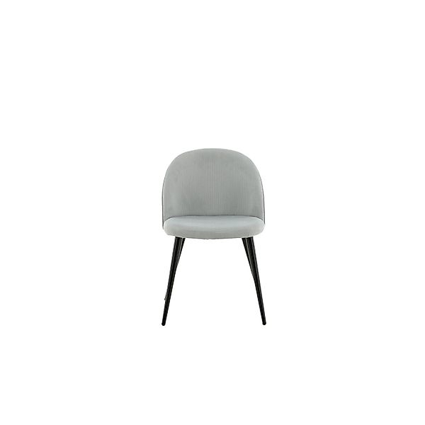 ebuy24 Velvet Esszimmerstuhl Samt Hellgrau Schwarz günstig online kaufen