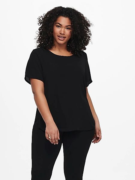 ONLY CARMAKOMA Shirtbluse "CARVICA SS TOP WVN NOOS" Materialmix, regular fi günstig online kaufen