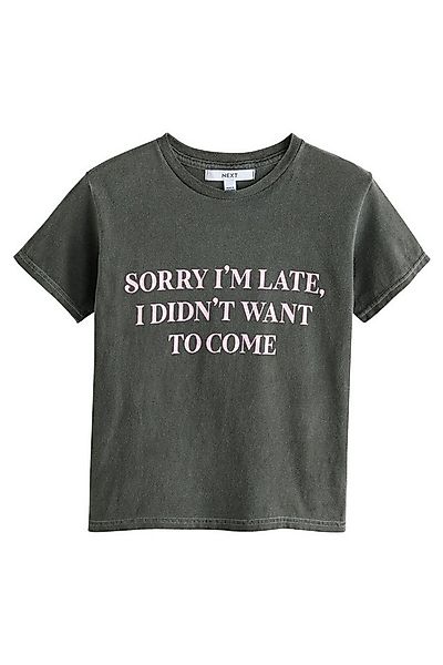 Next T-Shirt Schmaler geschnittenes T-Shirt mit Slogan, Fun (1-tlg) günstig online kaufen