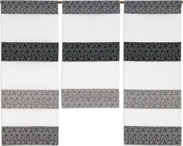 EXPERIENCE Scheibengardine 3er Set Miniflächen Vorhänge Scheibengardine Küc günstig online kaufen