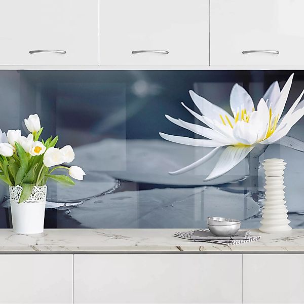 Küchenrückwand Lotus Spiegelung im Wasser günstig online kaufen
